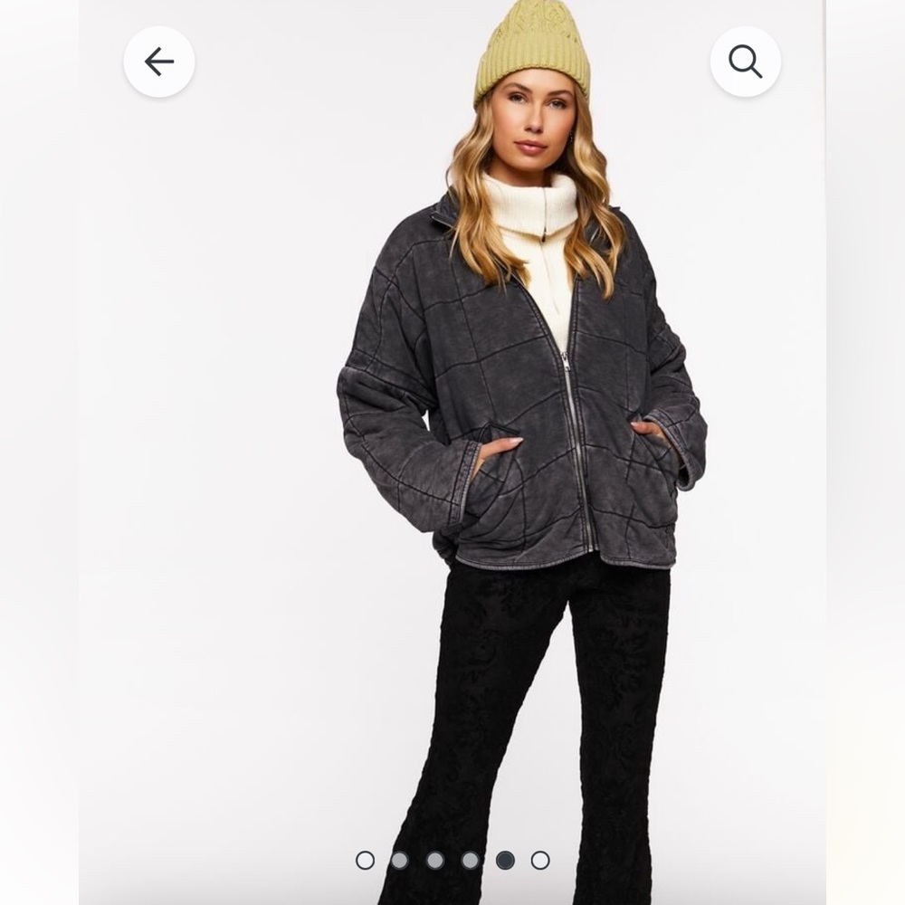 New with tags quilted zip up jacket